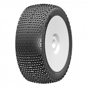 1:8 BU - PLUS - A Soft - Nuovo Inserto Cellule Chiuse - Montata su Cerchio Bianco - 1 Paio