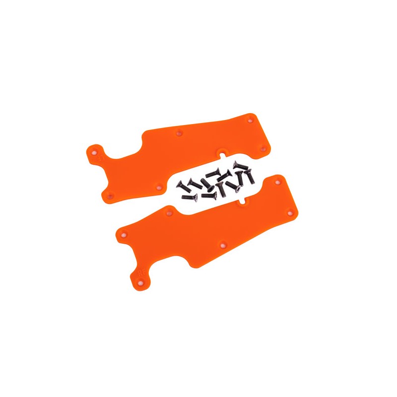 Piastre rinforzo Braccetti sospensioni anteriori Dx + Sx - Arancio