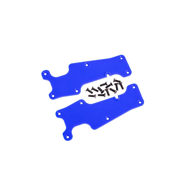 Piastre rinforzo Braccetti sospensioni anteriori Dx + Sx - Blu