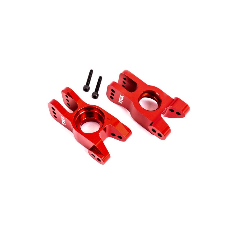 Portamozzi Posteriori Dx+Sx in alluminio 6061-T6 - Rosso