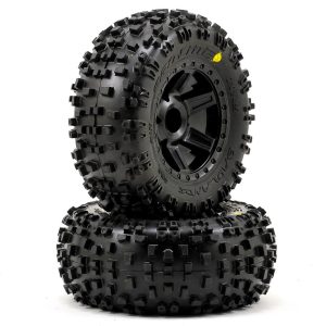 Pro-Line Badlands 2.8" Tires w/Desperado Nitro Rear Wheels (2) (Black) w/12mm Hex
