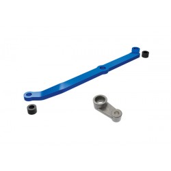 Rinvio Sterzo in alluminio 6061-T6 anodizzato + squadretta in metallo - Blu