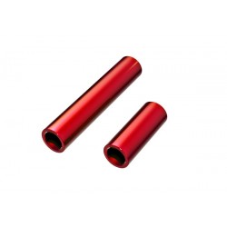 Semiassi Centrali Femmina in Alluminio 6061-T6 Anodizzato - Rosso (da usare con 9751 maschi metallo)
