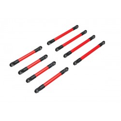 Set completo tiranti sospensioni in alluminio 6061-T6 Anodizzato - Rosso