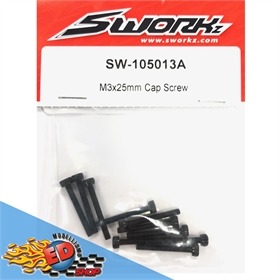 S-Workz S350 viti M3x25mm esagonali a testa cilindrica (10)