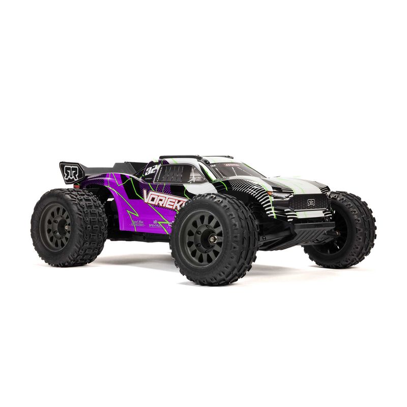 1/10 VORTEKS MEGA 550 2WD Stadium Truck RTR with Battery & Charger Purple - immagine 3