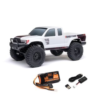 1/24 SCX24 Base Camp 4WD Rock Crawler Brushed RTR with Battery & Charger White