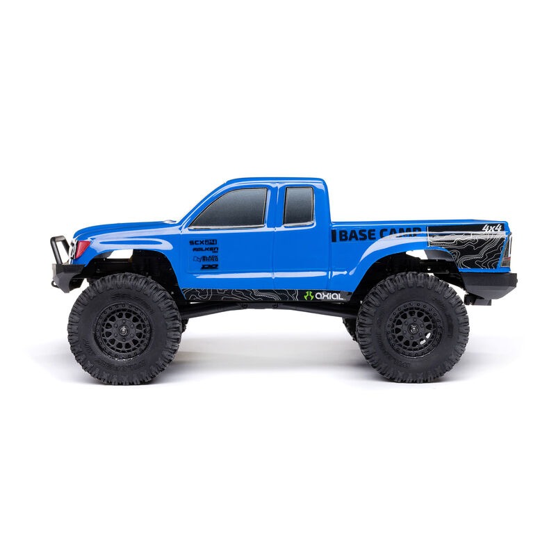 1/24 SCX24 Base Camp 4WD Rock Crawler Brushed RTR with Battery & Charger Blue - immagine 2