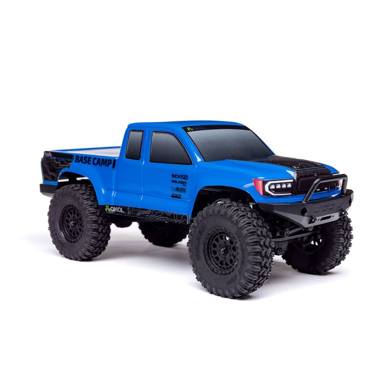 1/24 SCX24 Base Camp 4WD Rock Crawler Brushed RTR with Battery & Charger Blue - immagine 4