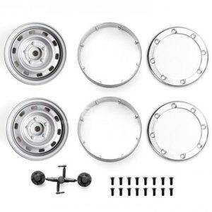 CERCHIO IN ALLUMINIO 1.9 PER CINGOLATI (DESIGN B) -SET 24PZ argento GPM ROADTECH TIRES&WHEELS