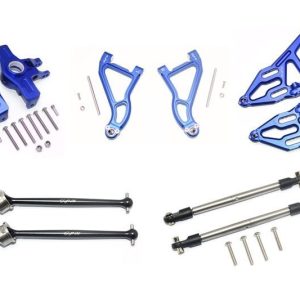 ALU F upr&lwr ARMS+Knkl ARMS+hdSteel CVD+SST TURNBUCKLE(36) GPM TRX UDR blu