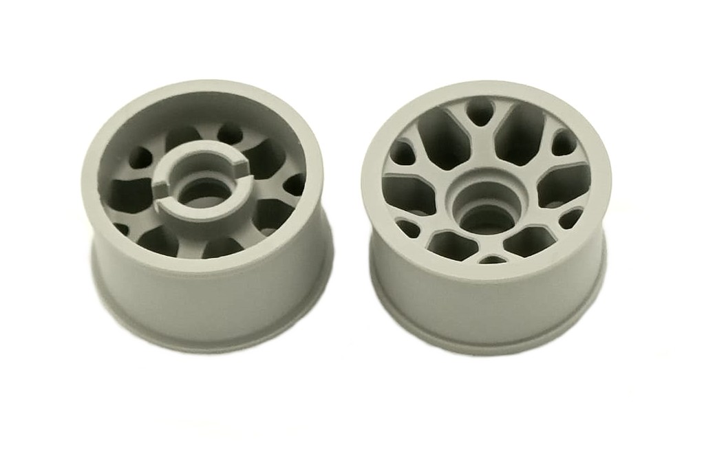 Marka Racing 1:28 Mini-Z 2WD CNC Cerchi in Delrin Flangiati POSTERIORE 11x20mm +1 Offset (GRIGIO CHIARO)