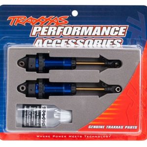 Ammortizzatori in alluminio GTR XXLong anodizzato Blu (2) - Senza Molle