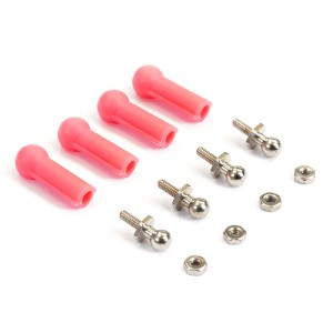 BALL CUPS (4) RED W/BALL STUDS