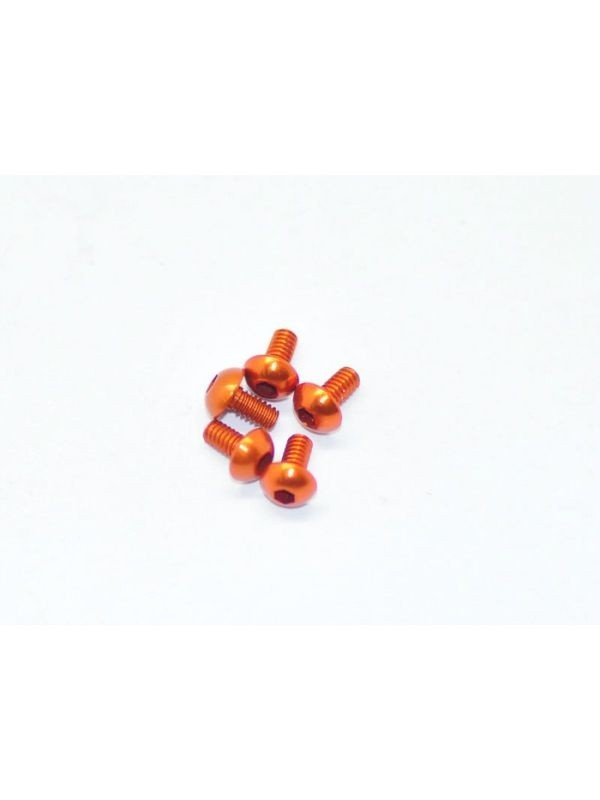 Alu Screw allen roundhead M2x4 Orange (7075) (5) ARROWMAX (Aluminum Screws (7075-T6 ))