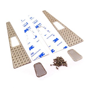 FASTRAX TRX-4 STAMPED STEEL FR ONT FENDER PLATE & VENTS (4PC)