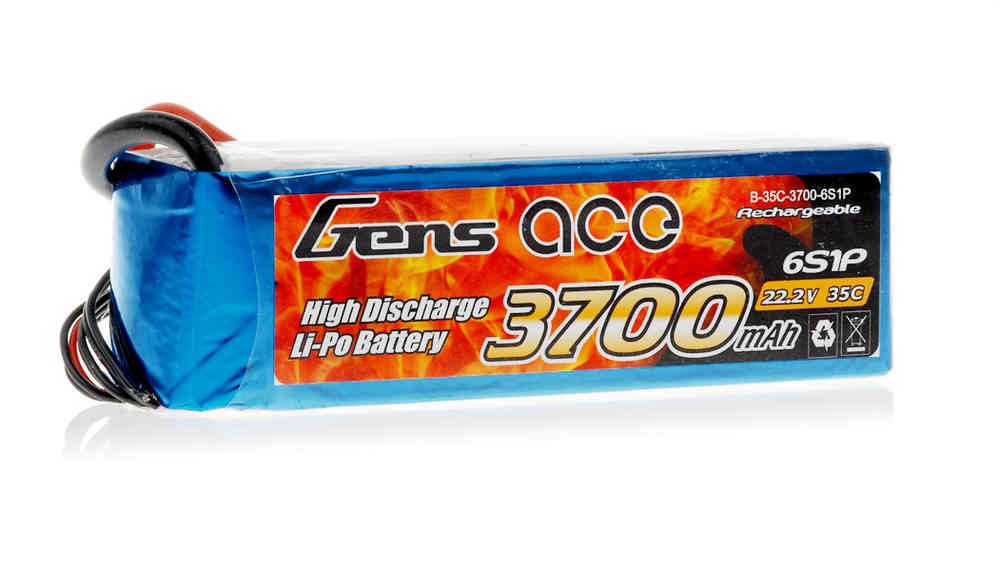 GENS ACE 3700mAh 22.2V 35C 6S1P LIPO BATTERY PACK