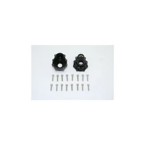 ALLOGGIAMENTO PORTALE ESTERNO IN ALLUMINIO (ANTERIORE O POSTERIORE) - SET 18 PEZZI GPM TRX TRX4 DEFENDER TRX6 nero