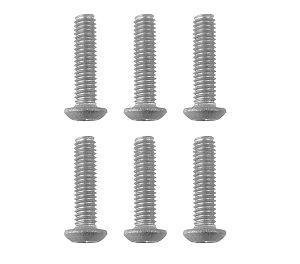 CORALLY TITANIUM SCREWS M3 X 12MM HEX BUTTON HEAD 6 PCS - (C-34023)