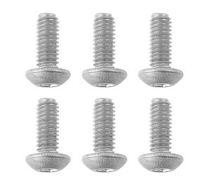 CORALLY TITANIUM SCREWS M4 X 12MM HEX BUTTON HEAD 6 PCS - (C-34043)