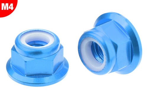 CORALLY ALUMINIUM NYLSTOP NUT M5 BLUE 10 PCS - (C-31044)