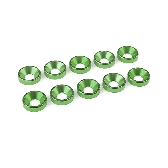 CORALLY ALUMINIUM WASHER FOR M 5 FLAT HEAD SCREWS OD=12MM GRE - (C-31221)
