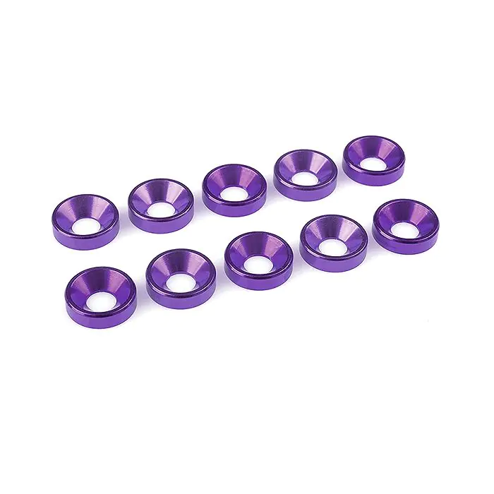 CORALLY ALUMINIUM WASHER FOR M 5 FLAT HEAD SCREWS OD=12MM PUR - (C-31222)