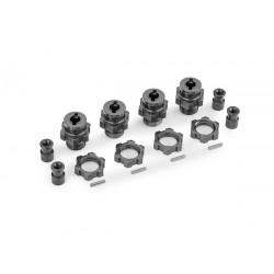 Trascinatori Ruota 17mm In Alluminio Con Dadi (4) (Per Kit Upgrade 9080) - Grigio Scuro