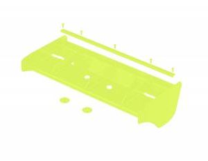 XRAY 353517-Y WICKERBILL REAR WING - YELLOW