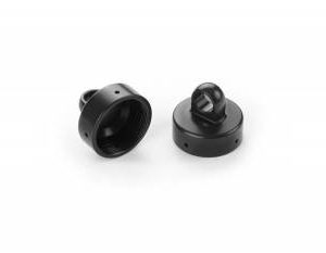 XRAY 358055 ALU SHOCK CAP NUT 4 BLEED HOLE - GREY COATED 2 PZ