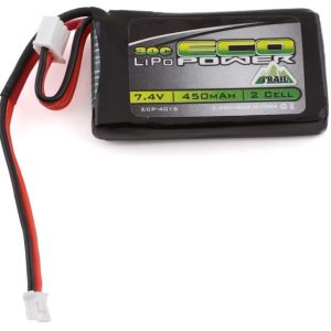 Trail SCX24 2S 30C LiPo Batterie mit PH2.0 Stecker EcoPower (7.4V/450mAh)