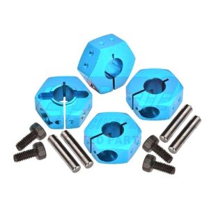 Set esagoni ruota in alluminio blu GPM Tamiya BBX / BB-01
