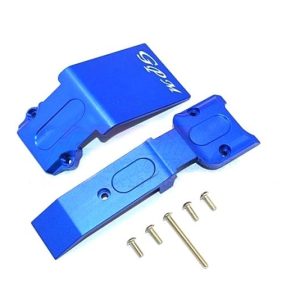 Skid plate anteriore in alluminio blu per Traxxas E-Revo V1