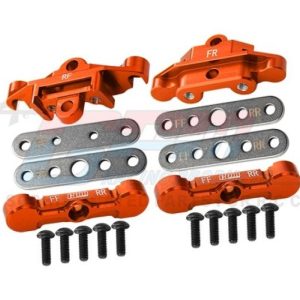 Supporti inferiori bracci sospensione in alluminio anteriore e posteriore arancioni GPM TRX Maxx / Maxx Slash