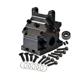Scatola trasmissione 7075-T6 in alluminio Anteriore e Posteriore nera per ARRMA 6S