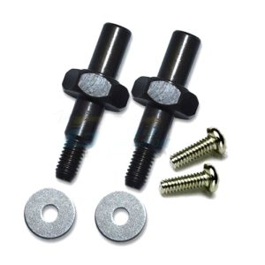 Assali ruota anteriori in acciaio temprato #45 per Losi Mini-T 2.0 neri (6 pz)