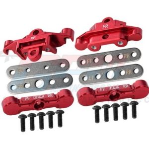 Supporti inferiori bracci sospensione in alluminio anteriore e posteriore rossi GPM TRX Maxx / Maxx Slash