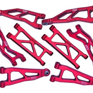 Set completo bracci sospensione in alluminio 7075-T6 rossi per ARRMA Granite 4WD 1/18
