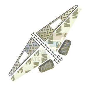 Protezioni parafanghi anteriori in metallo argento per TRX-4M Land Rover Defender