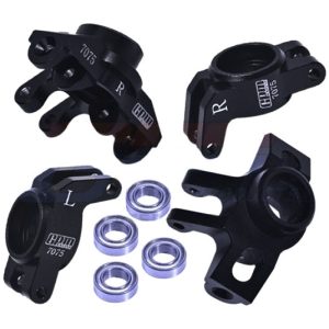 Set fuselli + portamozzi in alluminio 7075-T6 nero con cuscinetti per ARRMA Granite 4WD 1/18
