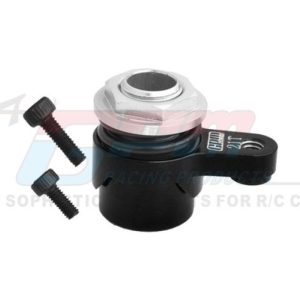 Set servo saver 21T in alluminio nero con molla per ARRMA Granite 4WD 1/18 (compatibile Savox SH-0265MG)