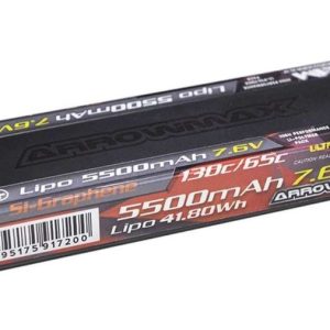 AM Lipo 5500mAh 2S TC Ultra Low Profile - 7.6V ARROWMAX 65C Continuous 130C Burst 5mm (Si-Graphene)