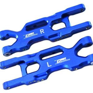 Bracci inferiori posteriori in alluminio blu per Team Losi Mini-T 2.0 (2 pz)