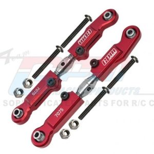 Tirante superiore posteriore in acciaio inox con uniball alluminio rosso per ARRMA Limitless/Infraction 6S