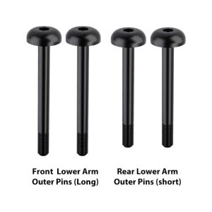 Perni bracci esterni in carbon steel nero per LOSI 1/24 Micro-B