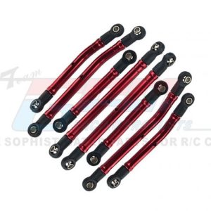 Kit altezza da terra regolabile in alluminio 7075-T6 rosso per TRX-4M