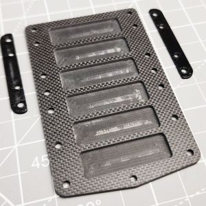 2,5mm Carbon Akku-Platte mit 1,5 mm Gewicht-Spacern CRC