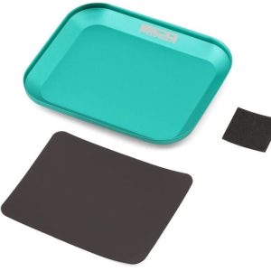 Kleine magnetische Alu-Teile/Schraubenablage grün EcoPower (108X89X10mm)