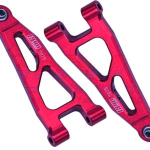 Bracci sospensione anteriori inferiori in alluminio 7075-T6 rossi per ARRMA Granite 4WD 1/18 (2 pz)