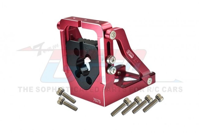 Supporto motore 7075-T6 alluminio rosso con montaggio rapido GPM TRX XRT & XMAXX con conversioni